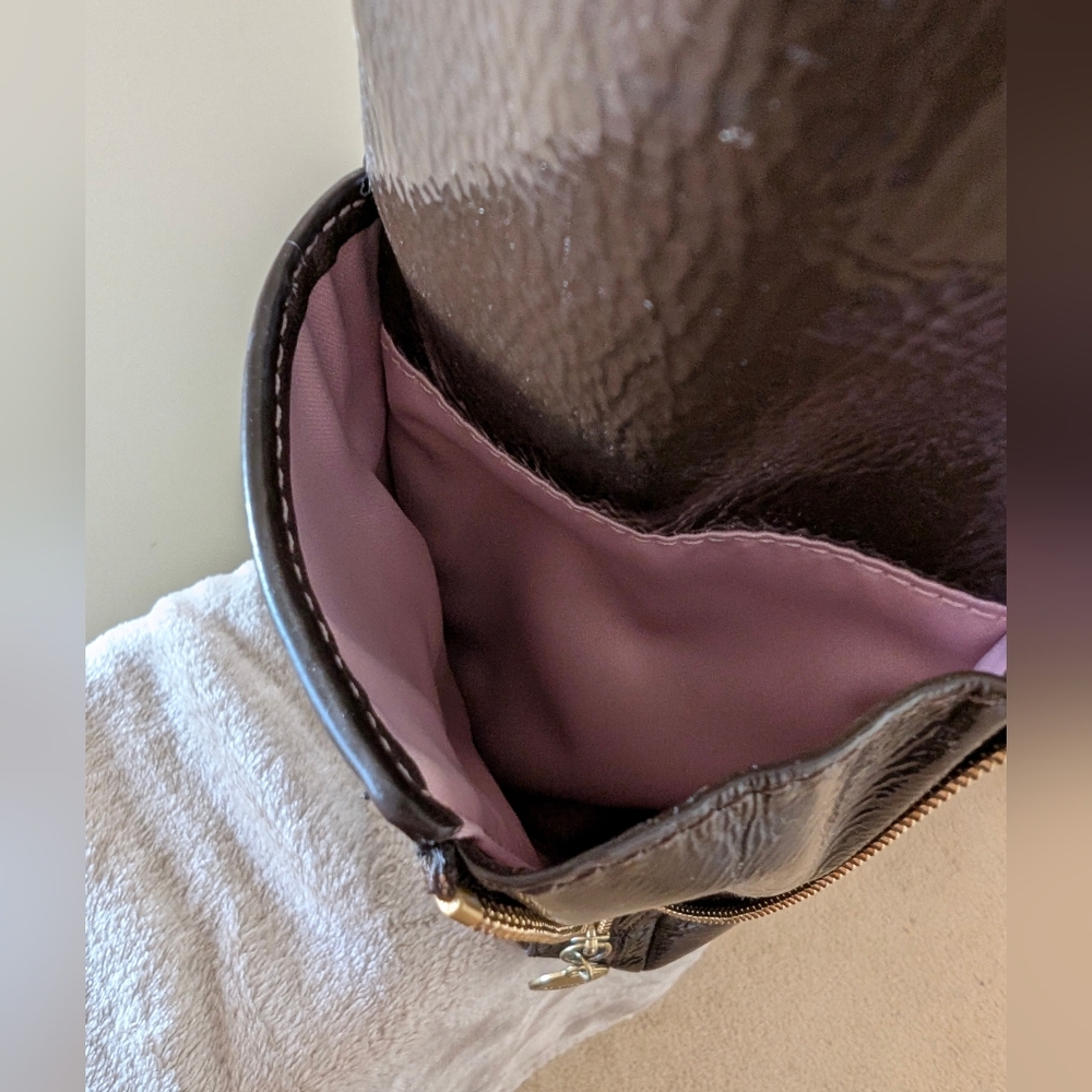 Coach Mahogany/Dark Brown Patent Leather Tote Bag - Picture 6 of 15